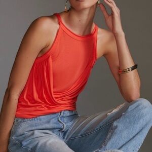 NWT ANTHROPOLOGIE Pilcro Sleeveless Tank with draped front size S